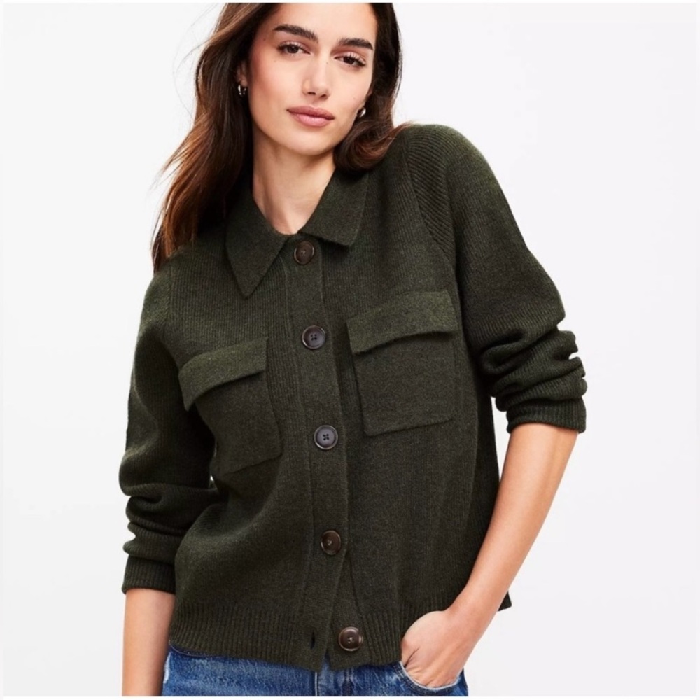 Loft Fall Olive Green Sweater